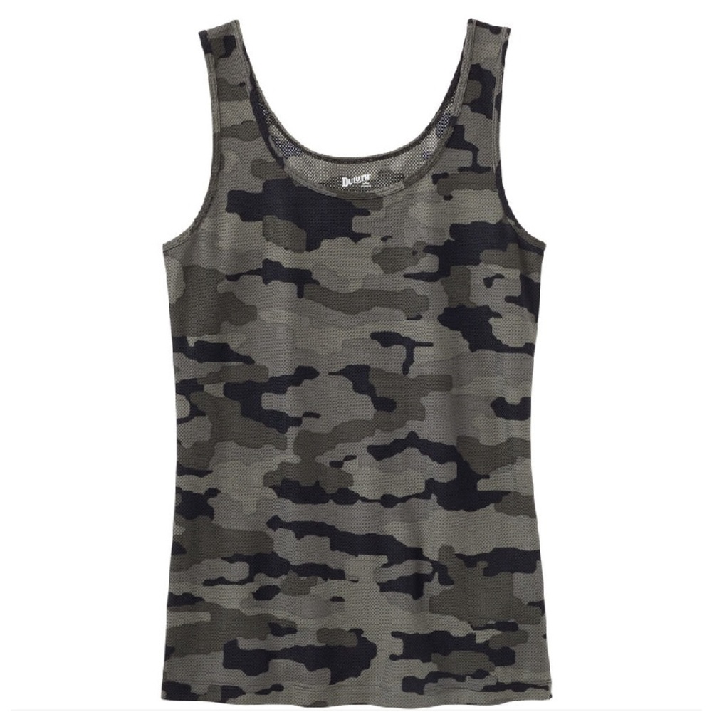 Go Buck Naked Performance Tank - Duluth Trading Co. - Gunmetal Camo - Size S